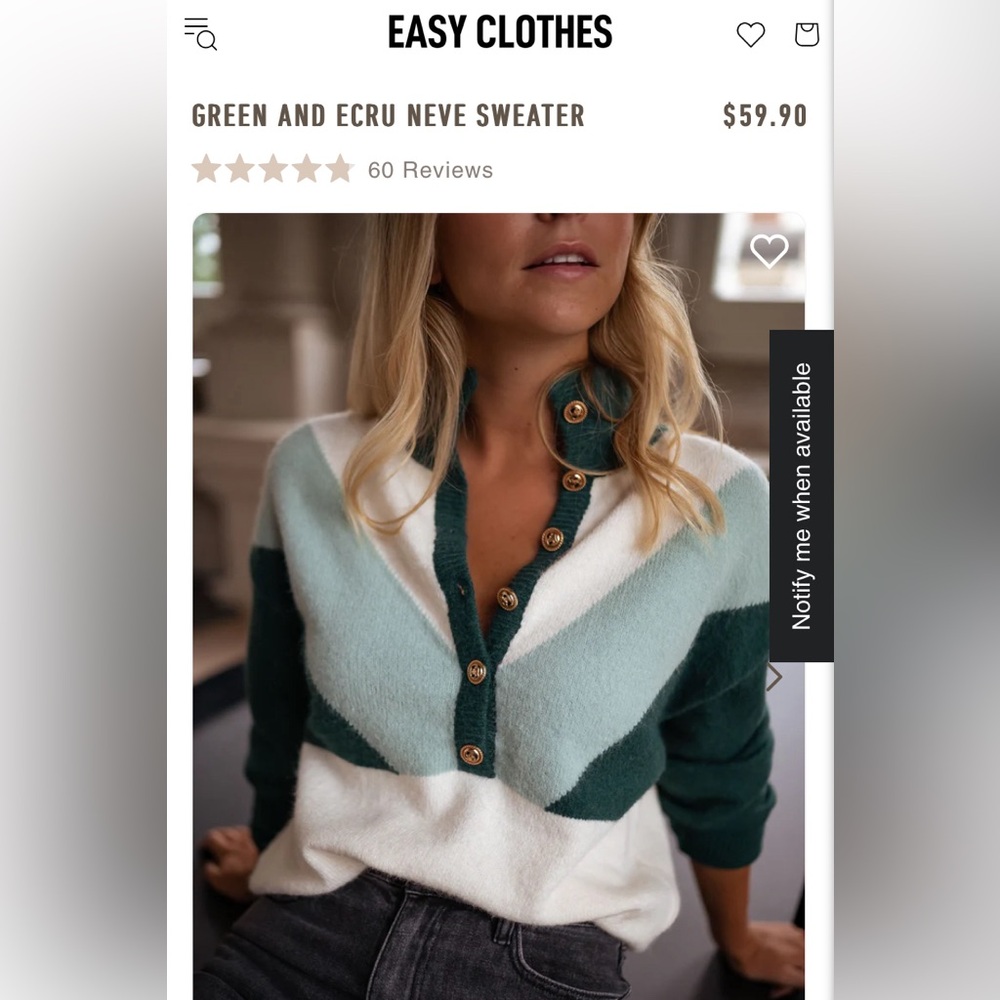 Very pretty, soft sweater. Great condition.